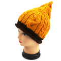 Moda Design Handmade Knit Cone Padrão Beanie Hat Inverno quente